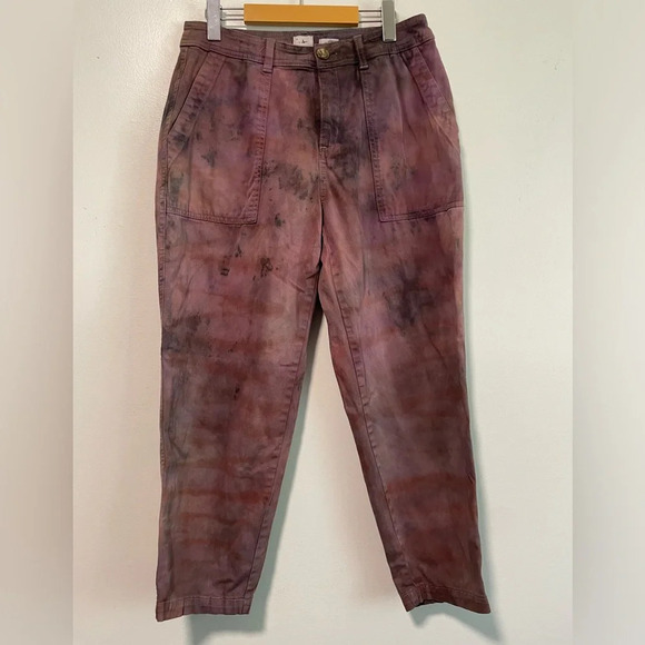 A New Day Purple Tie-Dye Trousers Size  8 - Picture 1 of 9
